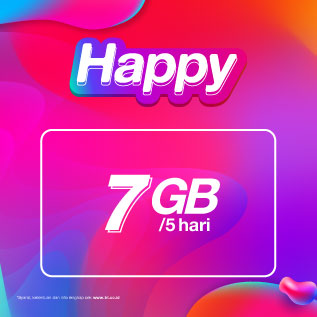 Kuota Tri Happy Harian - 7 GB, 5 Hari