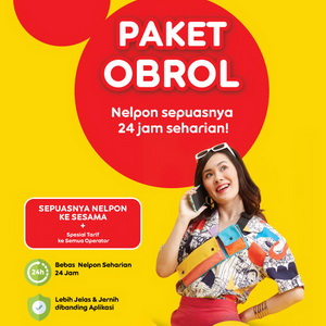 Nelpon & SMS Indosat Telpon - Unlimited Indosat + 10 Menit All, 1 Hari